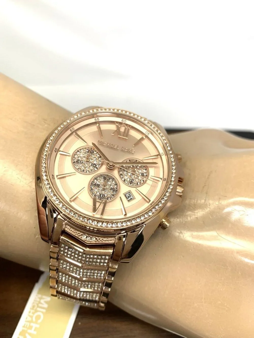 Michael Kors Women's Watch MK6730 Quartz Chronograph Rose Gold Steel 43mm